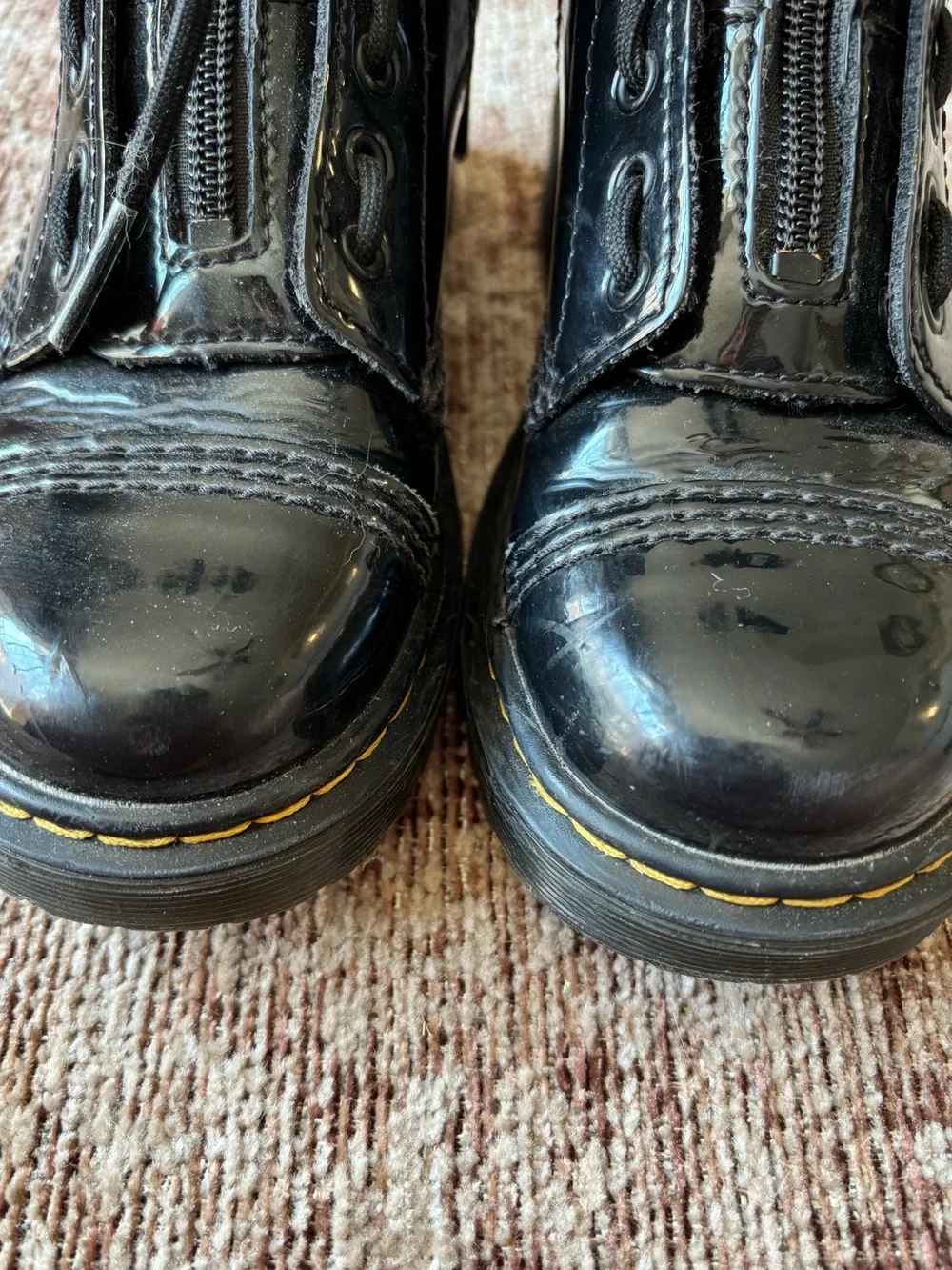 Dr Martens junior Sinclair bex patent leather Boots size 13